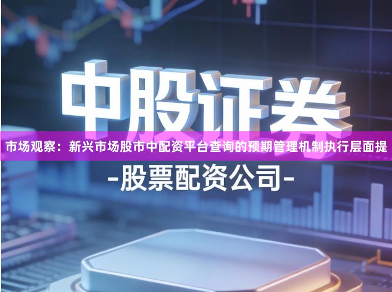 市场观察：新兴市场股市中配资平台查询的预期管理机制执行层面提